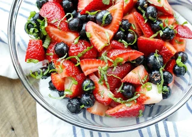 Balsamic and Basil Berry Salad