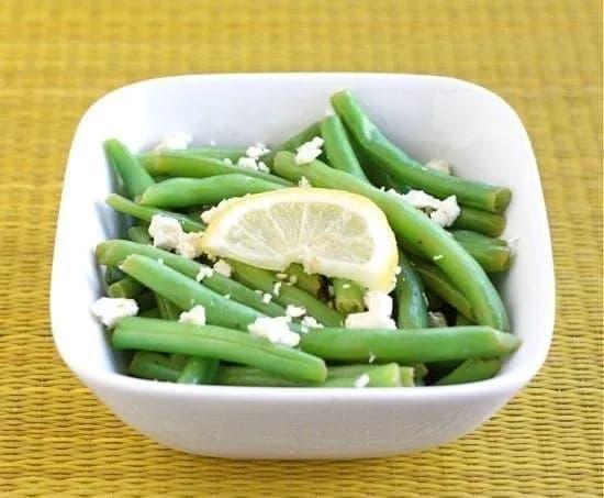 Green Beans with Lemon and Feta Cheese