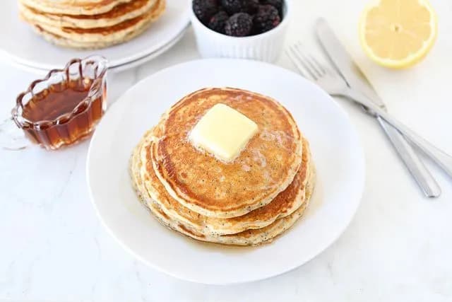 Lemon Poppy Seed Yogurt Pancakes