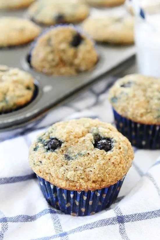 Vegan Banana Blueberry Muffins