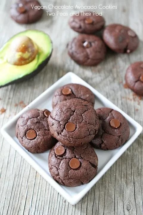 Vegan Chocolate Avocado Cookies