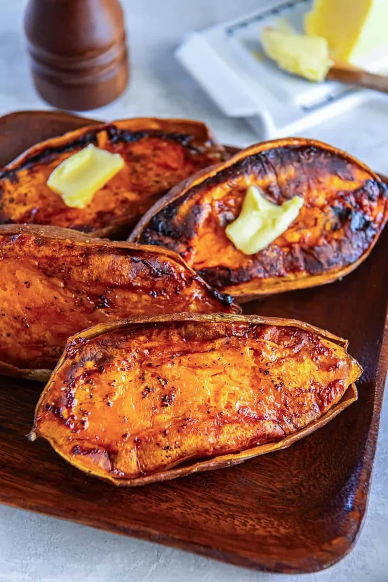 Baked Sweet Potato Halves (Viral Method)
