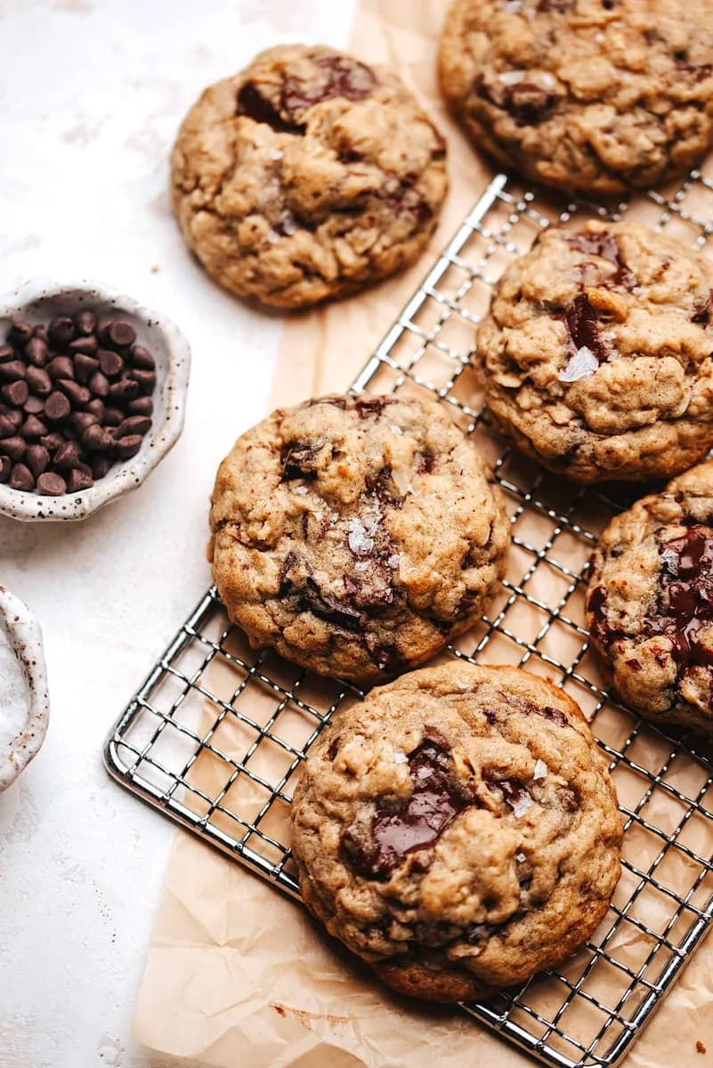 Brown Butter Oatmeal Chocolate Chip Cookies