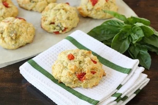 Artichoke, Roasted Red Pepper, & Feta Biscuits