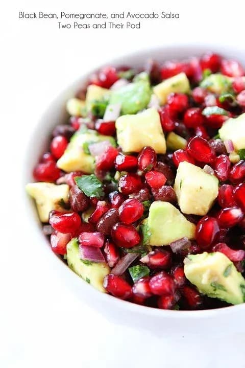 Black Bean, Pomegranate and Avocado Salsa