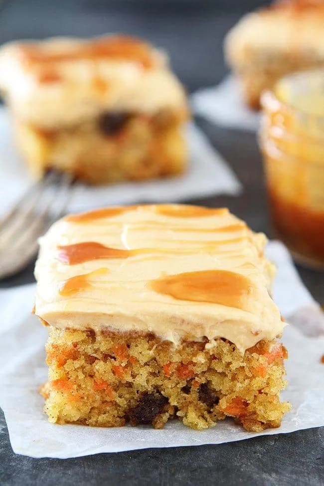Carrot Cake with Caramel Cream Cheese Frosting