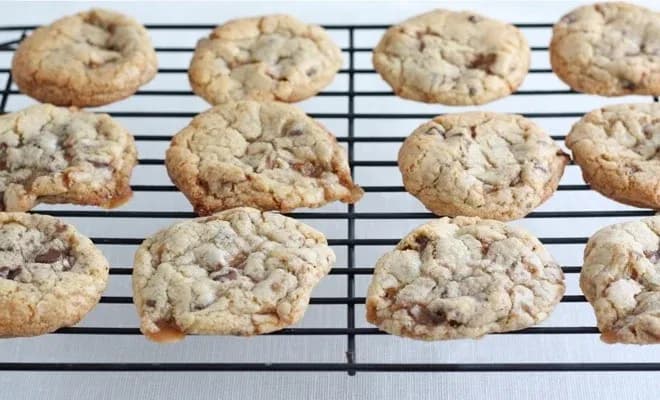 Chocolate Chip Almond Toffee Cookies
