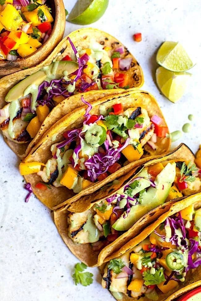 Grilled Halloumi Tacos with Mango Salsa