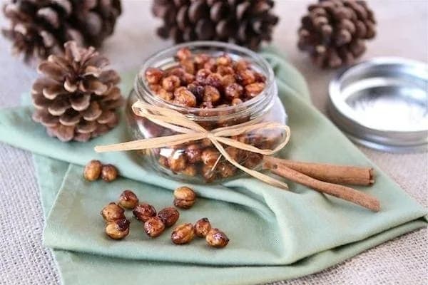 Honey Cinnamon Roasted Chickpeas