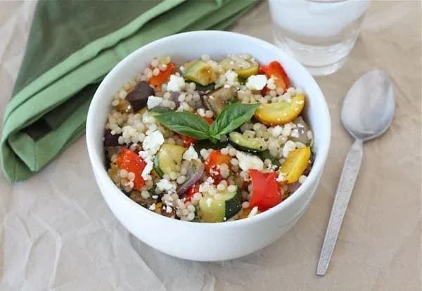 Israeli Couscous Salad with Roasted Vegetables