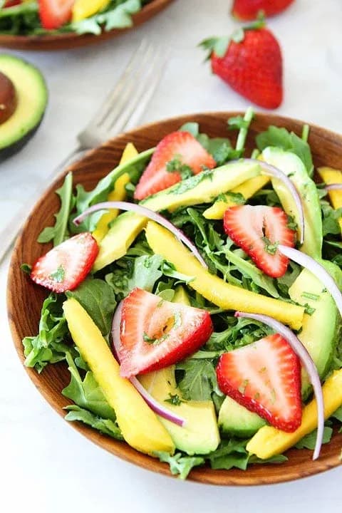 Mango, Strawberry, and Avocado Arugula Salad