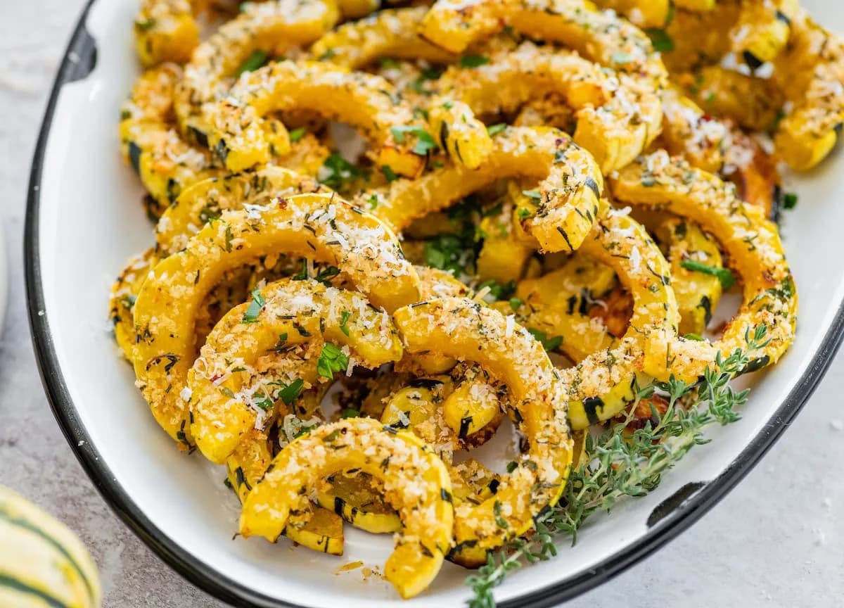 Parmesan Roasted Delicata Squash