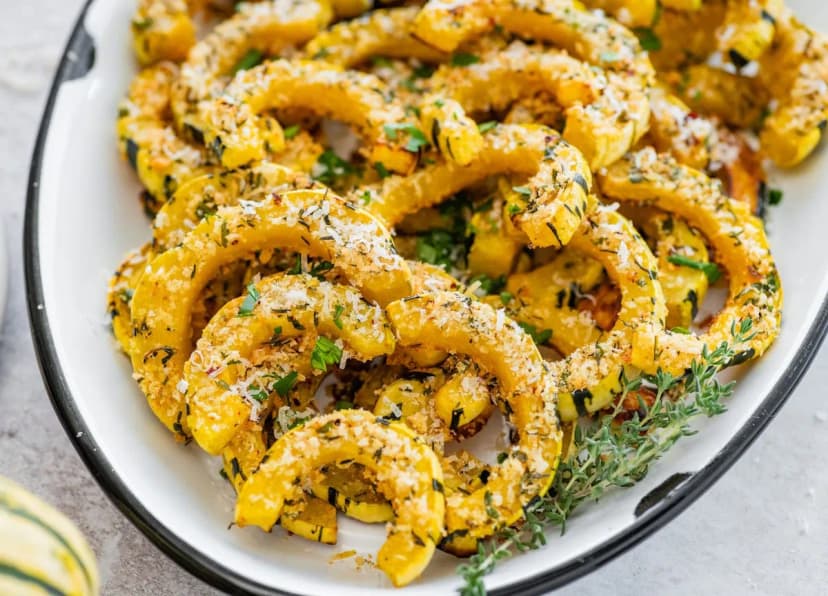 Parmesan Roasted Delicata Squash