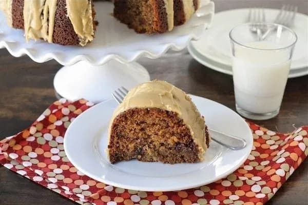 Peanut Butter Banana Bundt Cake with Reese’s Peanut Butter Cups