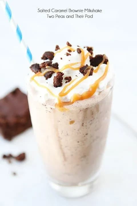 Salted Caramel Brownie Milkshake