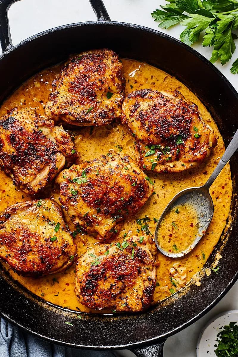Skillet Chicken Thighs