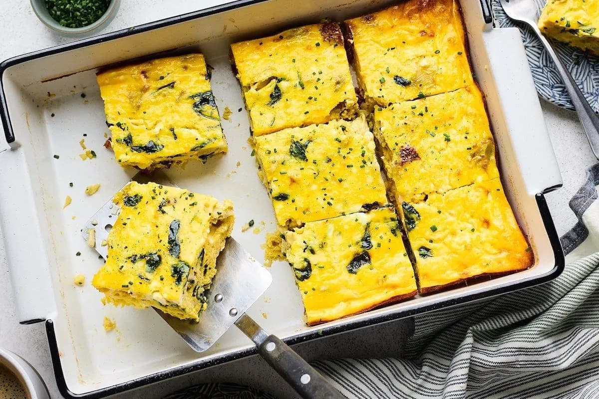 Spinach Artichoke Sun-Dried Tomato Breakfast Casserole