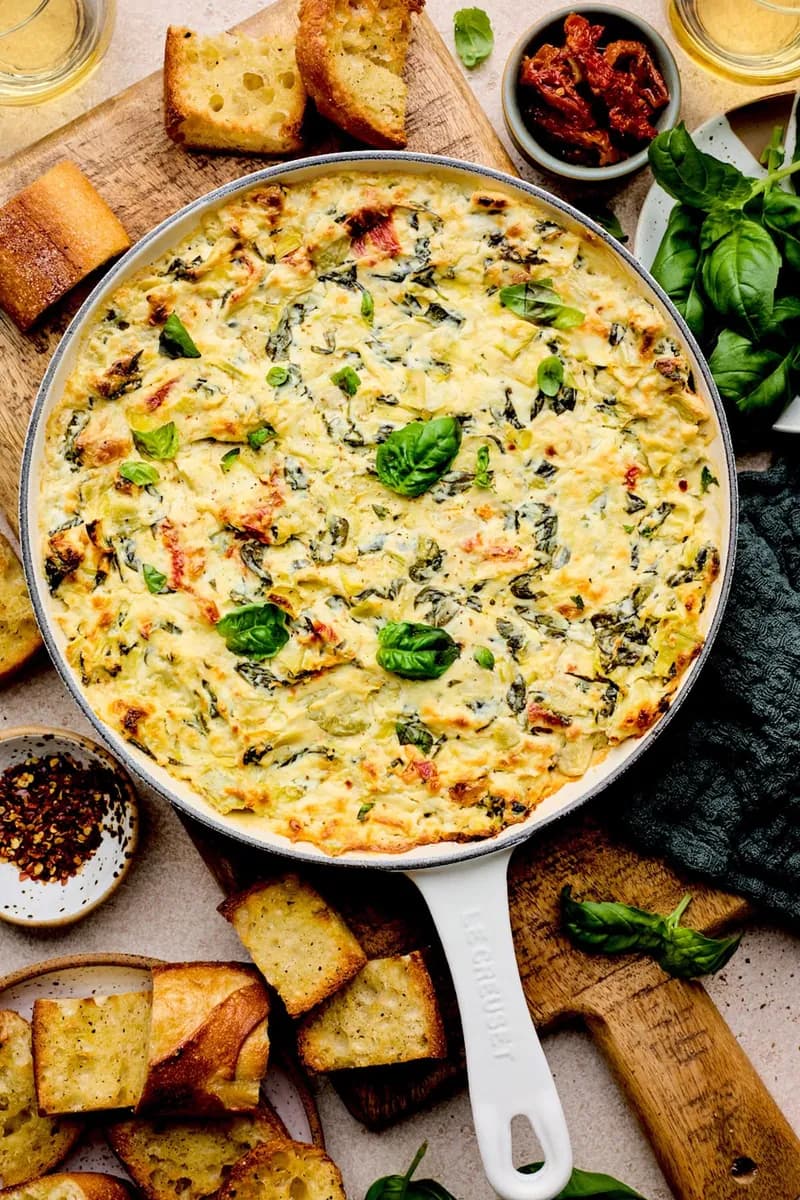 Spinach Artichoke Sun-Dried Tomato Dip