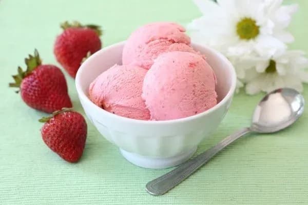 Strawberry Sour Cream Ice Cream